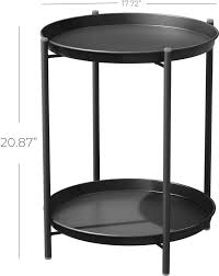 Table Metal Round Tray Side Table