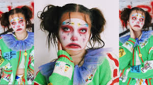 sad creepy clown halloween makeup