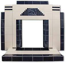 Gazelle All Tiled Art Deco Fireplace