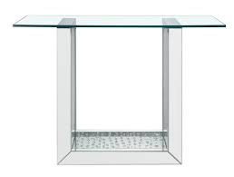acme nysa console table in mirrored