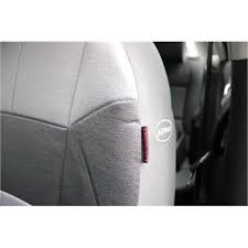 Grey Black Leather Look Seat Cover