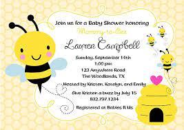 Next thing you need to on the diy baby shower party is the printing part. Bumble Bee Baby Shower Invitations Baby Shower