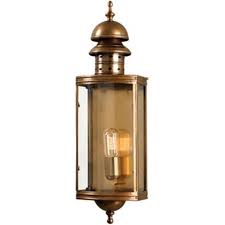 solid antique brass garden wall lantern