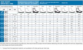 Scubapro Jet Fins Size Chart Best Picture Of Chart