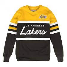 Sold & shipped by fanatics. Los Angeles Lakers Mitchell Ness Head Coach Crew Pullover