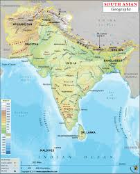 Physical map illustrates the mountains, lowlands, oceans, lakes and rivers and other physical landscape features of japan. South Asia Physical Map Geography Of South Asia