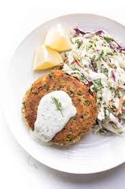Pat the salmon dry with paper towels, then season with salt and pepper. Whole30 Keto Salmon Cakes With Lemon Dill Aioli Tastes Lovely