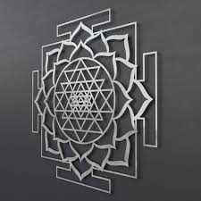 Square Sri Yantra Lotus Mandala Metal