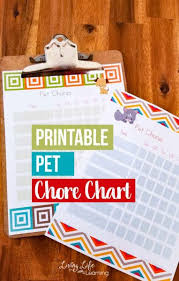 Printable Pet Chores Chart