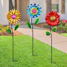 Multicolor Metal Garden Stakes