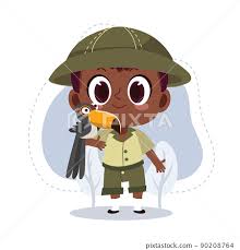 little zookeeper african american boy