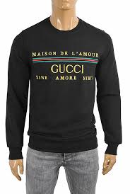 Mens Designer Clothes Gucci Mens Cotton Sweatshirt With