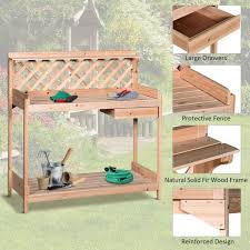 outsunny natural wooden shed outdoor