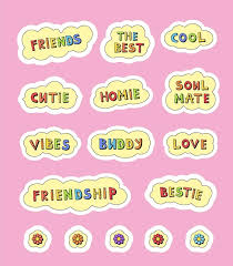cute best friends stickers with