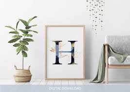 Printable Letter H Baby Room Wall Art