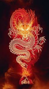 chinese dragon fire effect wallpaper