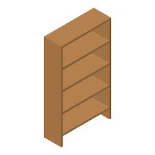 Wood Shelf Icon Isometric Of Wood Shelf