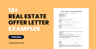 real estate offer letter 13 exles