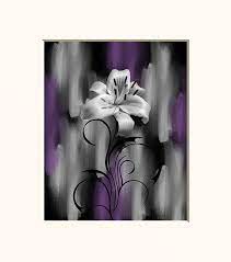 Purple Wall Art Lily Flower