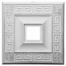 square ceiling medallion greek key