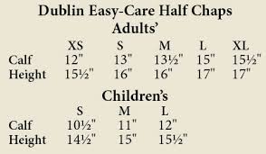 Details About Dublin Adult Easy Care Half Chaps