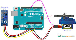 arduino sound sensor servo motor