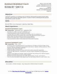 istant basketball coach resume