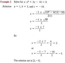 Quadratic Equation Formula With