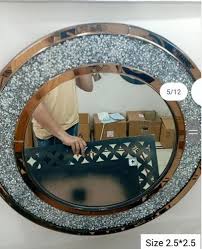 Mdf Diamond Crush Wall Mirror For