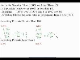 percents greater than 100 or less than