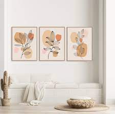 Boho Wall Art Prints Set Of 3 Botanical