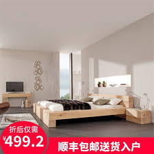 Modern Minimalist Bed Double Bed Solid