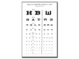 Mixed Decimal Optometric Chart 3 M