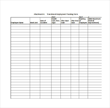 employee tracking template 11 word
