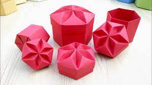 lid really easy origami hexagonal box
