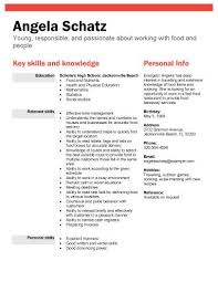 Food Industry Position Free Resume Template By Hloom Com