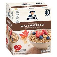 quaker instant oatmeal maple and brown