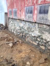 Barn Foundation Stone Wall Restoration