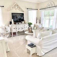 23 White Farmhouse Living Rooms For