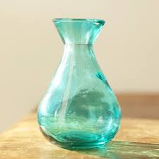 Recycled Blue Glass Bud Vase Home