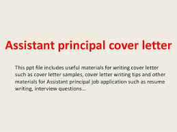 Assistant Principal Cover Letter