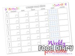 Weekly Food Diary Free Printable