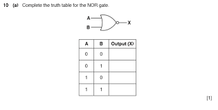 exam questions logic gates bits of