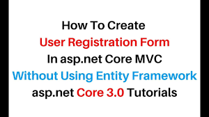 user registration form asp net core mvc