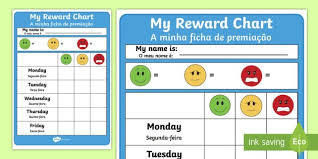 New Editable Reward Chart Activity Sheet English