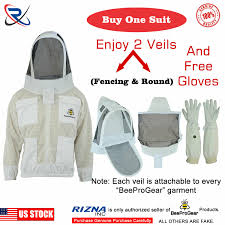 Details About 3 Layer Beekeeping Protective Jacket Ventilated Fencing Veil Beekeeper Xl Sn18