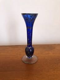 Victorian Small Blue Glass Vase With