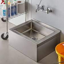 essem silver stainless steel mop sink