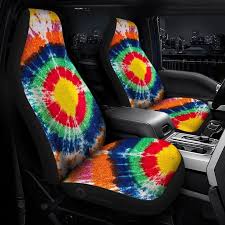 Bullseye Tie Dye Car Seat Covers Custom