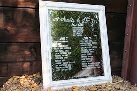 Shabby Chic Framed Mirror Seating Chart Seating Charts